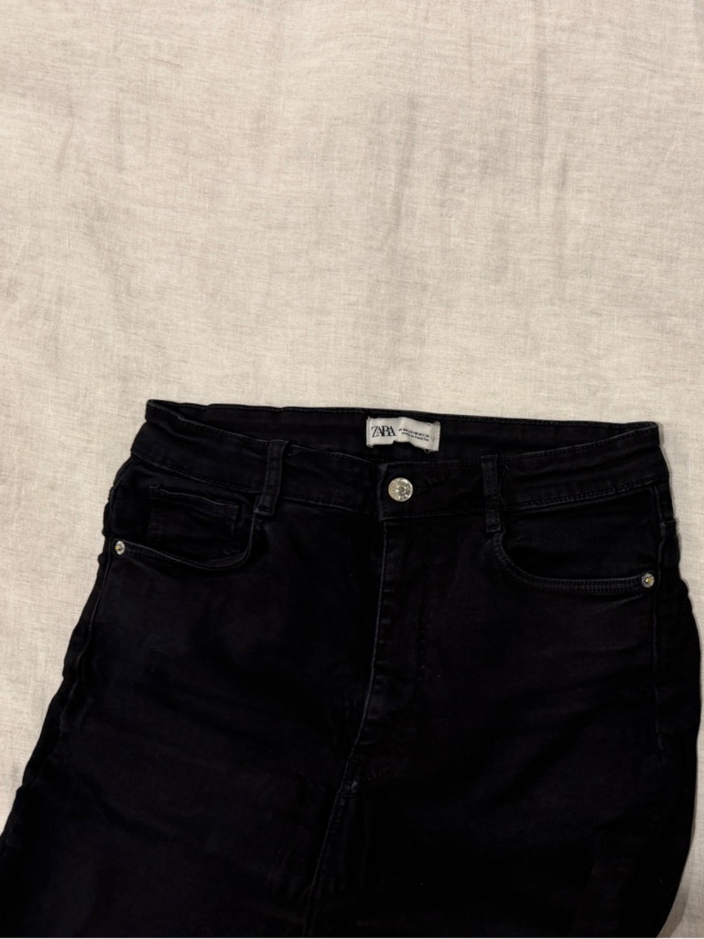 ZARA Black High-Rise Slim Jeans